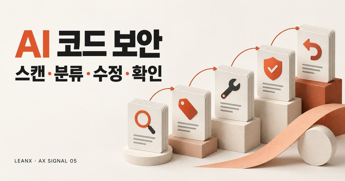 AI가 만든 코드를 안전하게 쓰는 법: 스캔·분류·수정·확인의 5단계