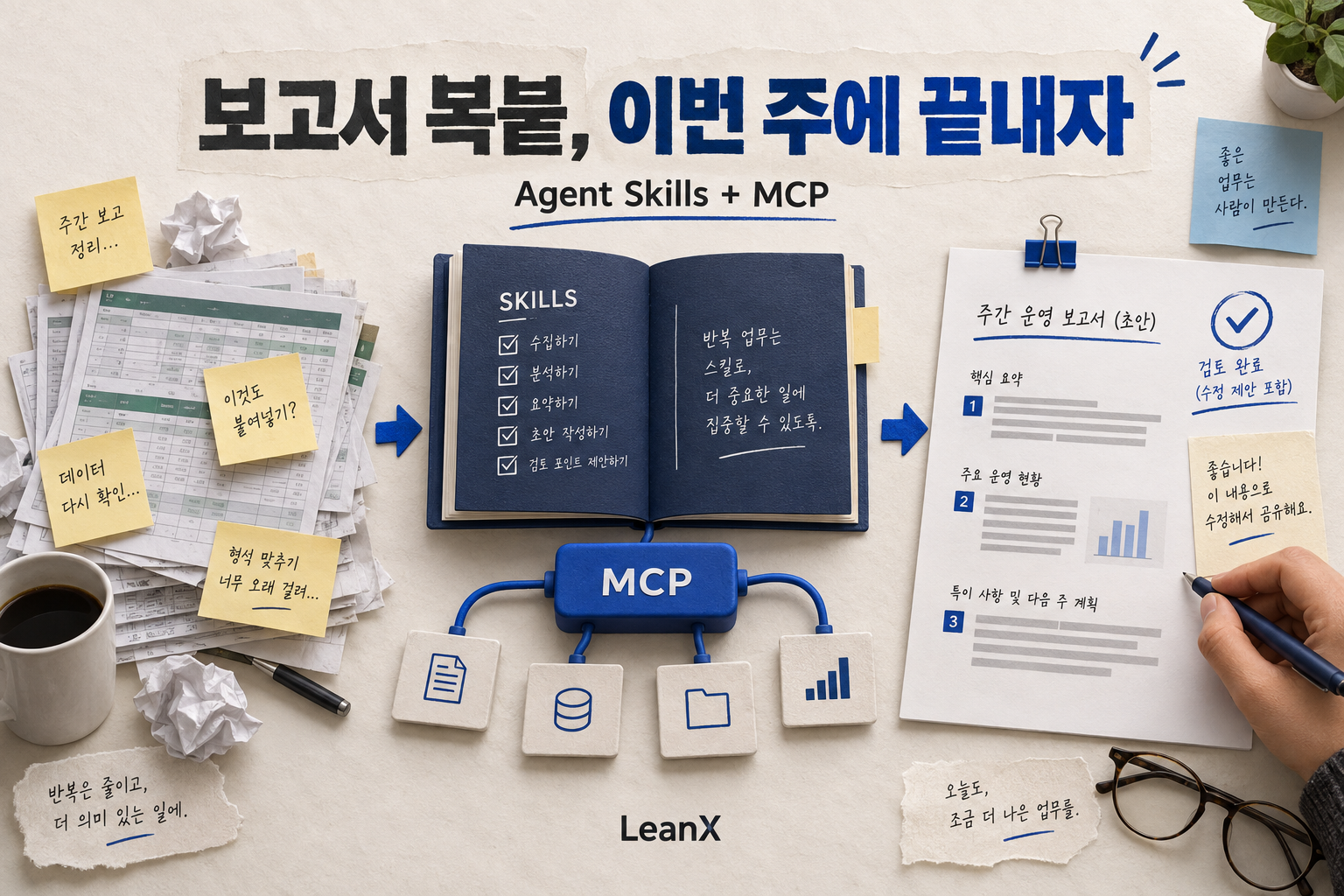 Agent Skills + MCP: 매주 복붙하던 보고서 하나부터 바꾸자